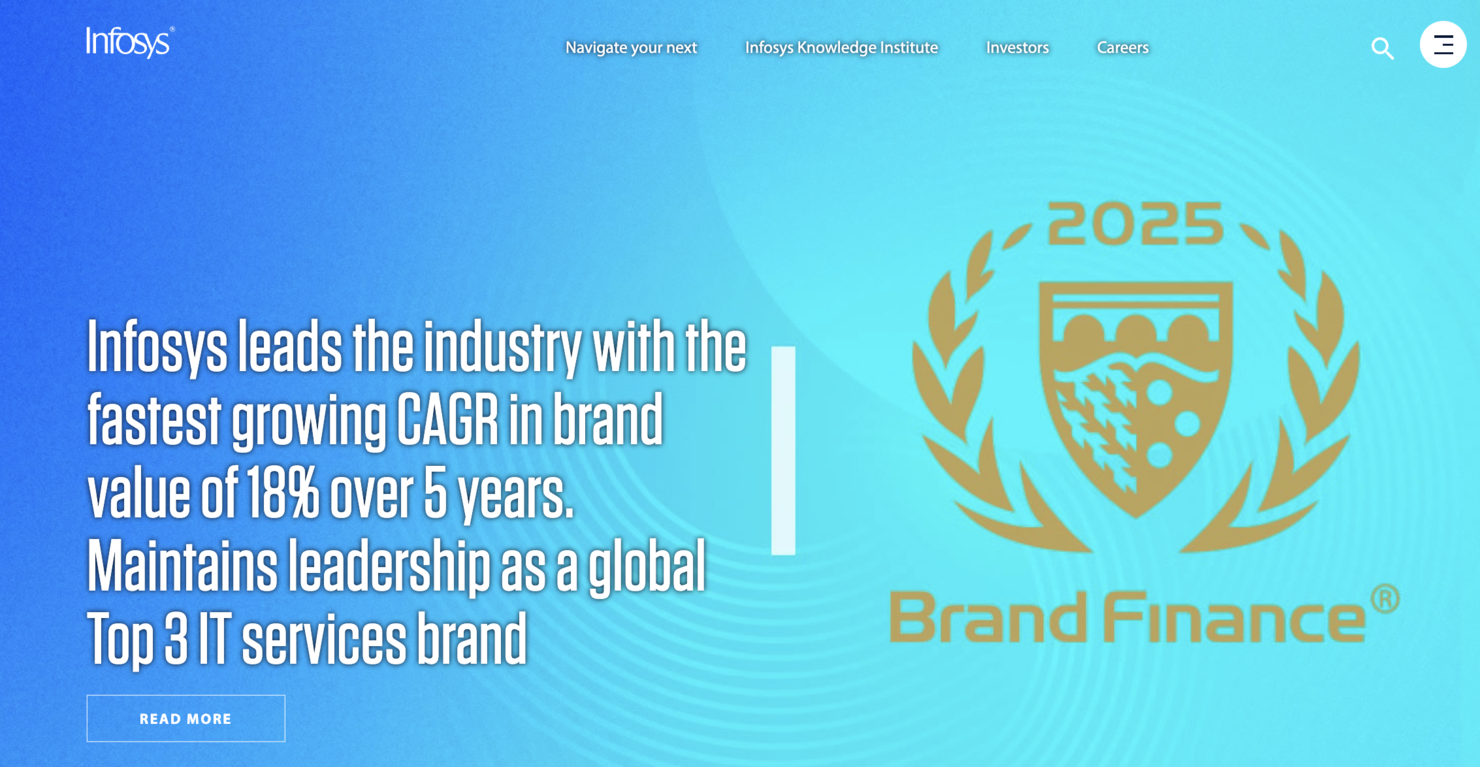 Infosys screenshot - 10 Beste Managed Services für Rechenzentren im Jahr 2026 im Test