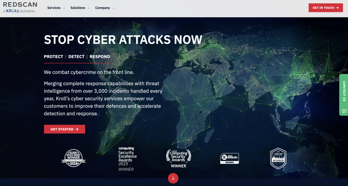 Redscan screenshot - 1 beste Cyber-Incident-Response-Dienste im Test 2026