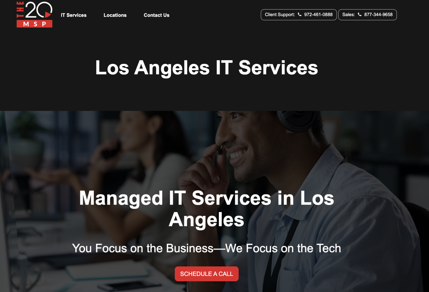 The 20 MSP screenshot - 10 Meilleurs Fournisseurs de Services Gérés à Los Angeles Passés en Revue en 2026