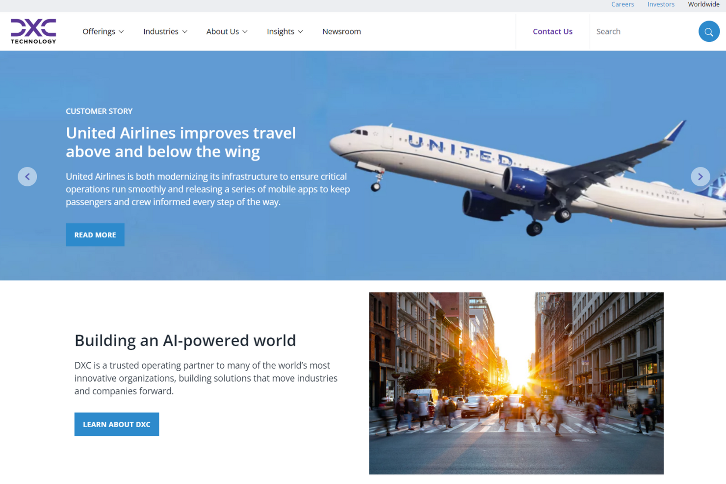 DXC Technology screenshot - 10 Beste Managed Service Provider im Test 2026