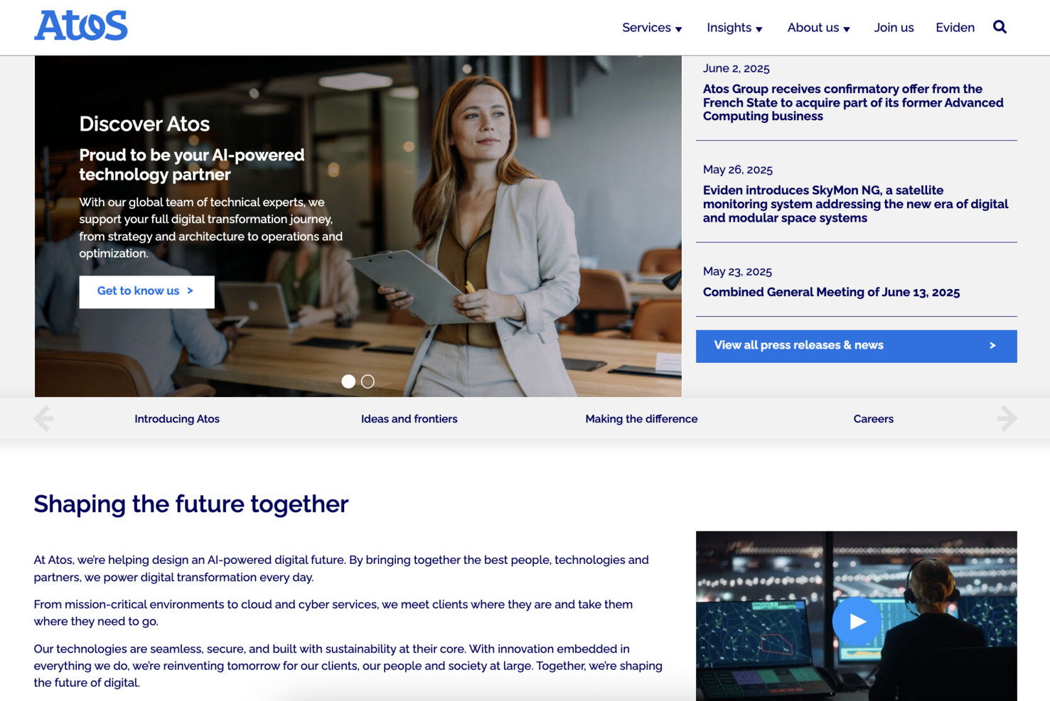 Atos screenshot - 10 Meilleurs Services Gérés de Centre de Données Passés en Revue en 2026