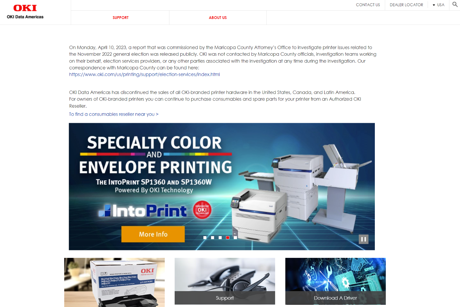 OKI Managed Print Services screenshot - 10 Anbieter von Managed Print Services im Test 2026