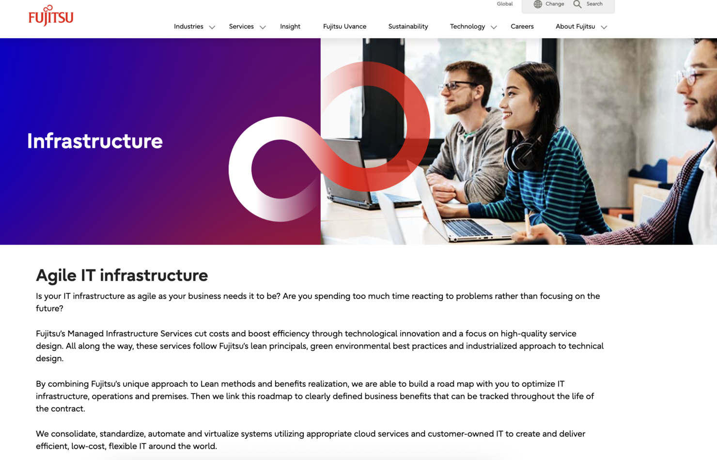 Fujitsu screenshot - 10 Meilleurs Fournisseurs de Services Gérés d’Entreprise en 2026