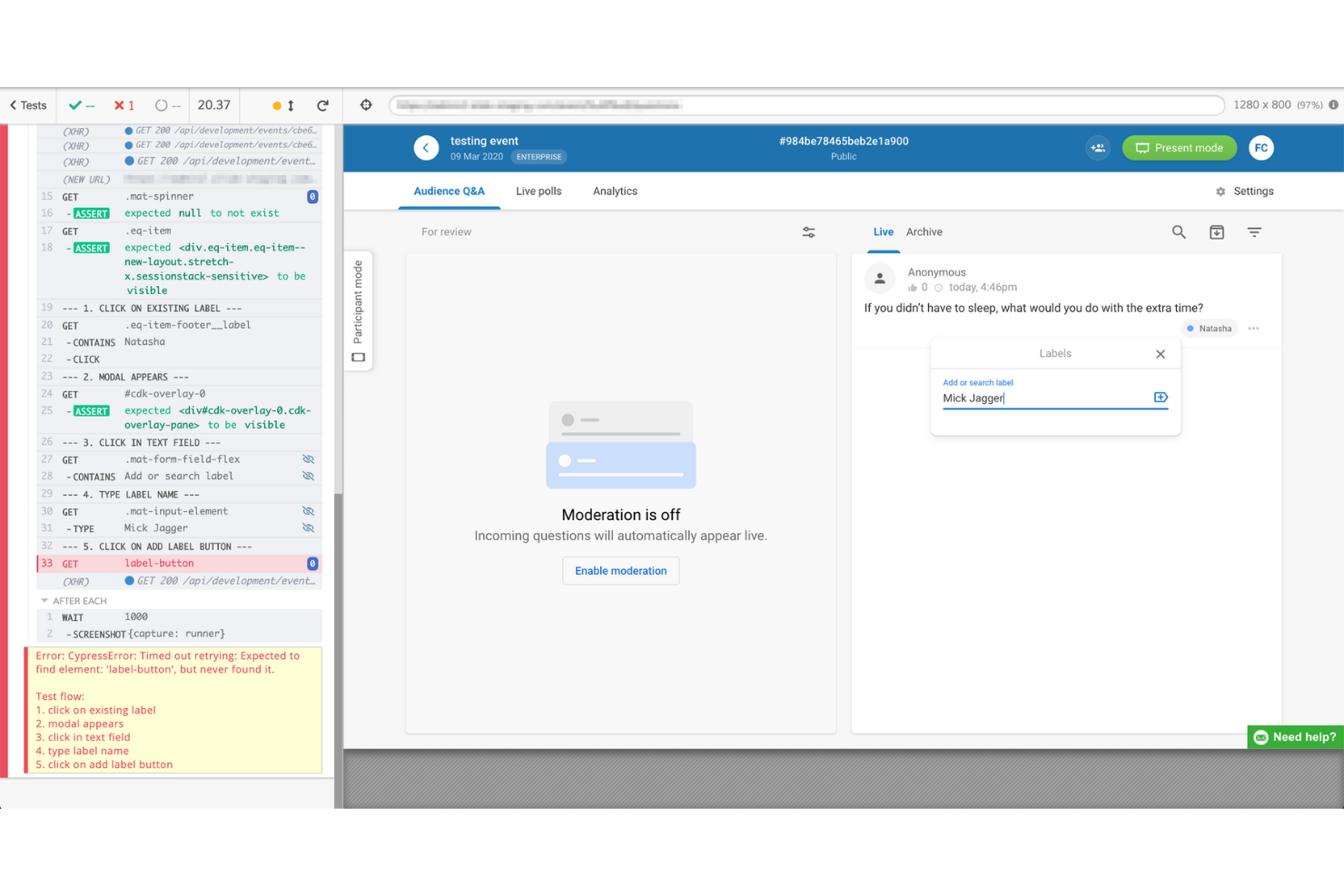 Cypress screenshot - 10 Meilleurs Outils de Test de Sites Web Passés en Revue en 2026