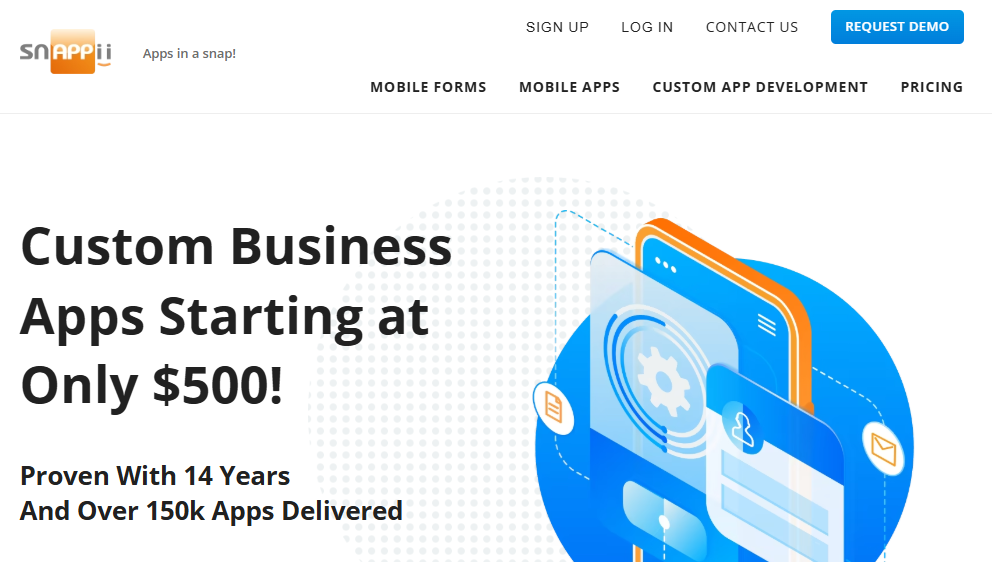 Snappii screenshot - 10 meilleures entreprises de développement d’applications à la demande en 2026
