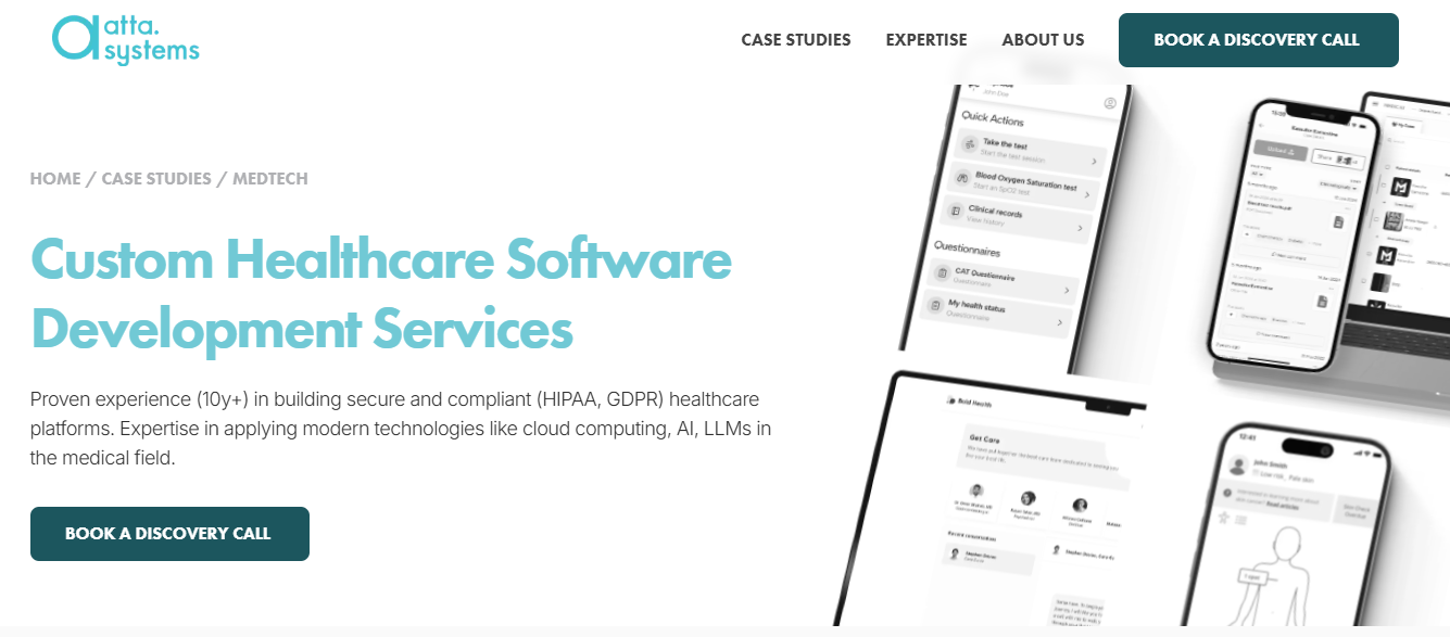 Atta Systems screenshot - 10 Meilleurs Services de Développement d’Applications Multiplateformes en 2026