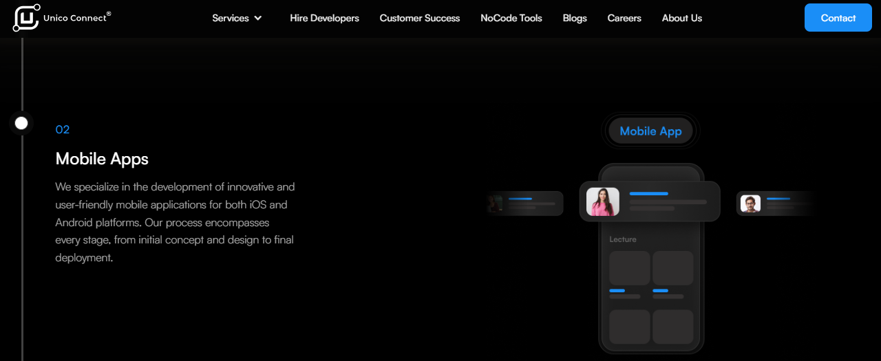 Unico Connect screenshot - 10 meilleures entreprises de développement d’applications web évaluées en 2026