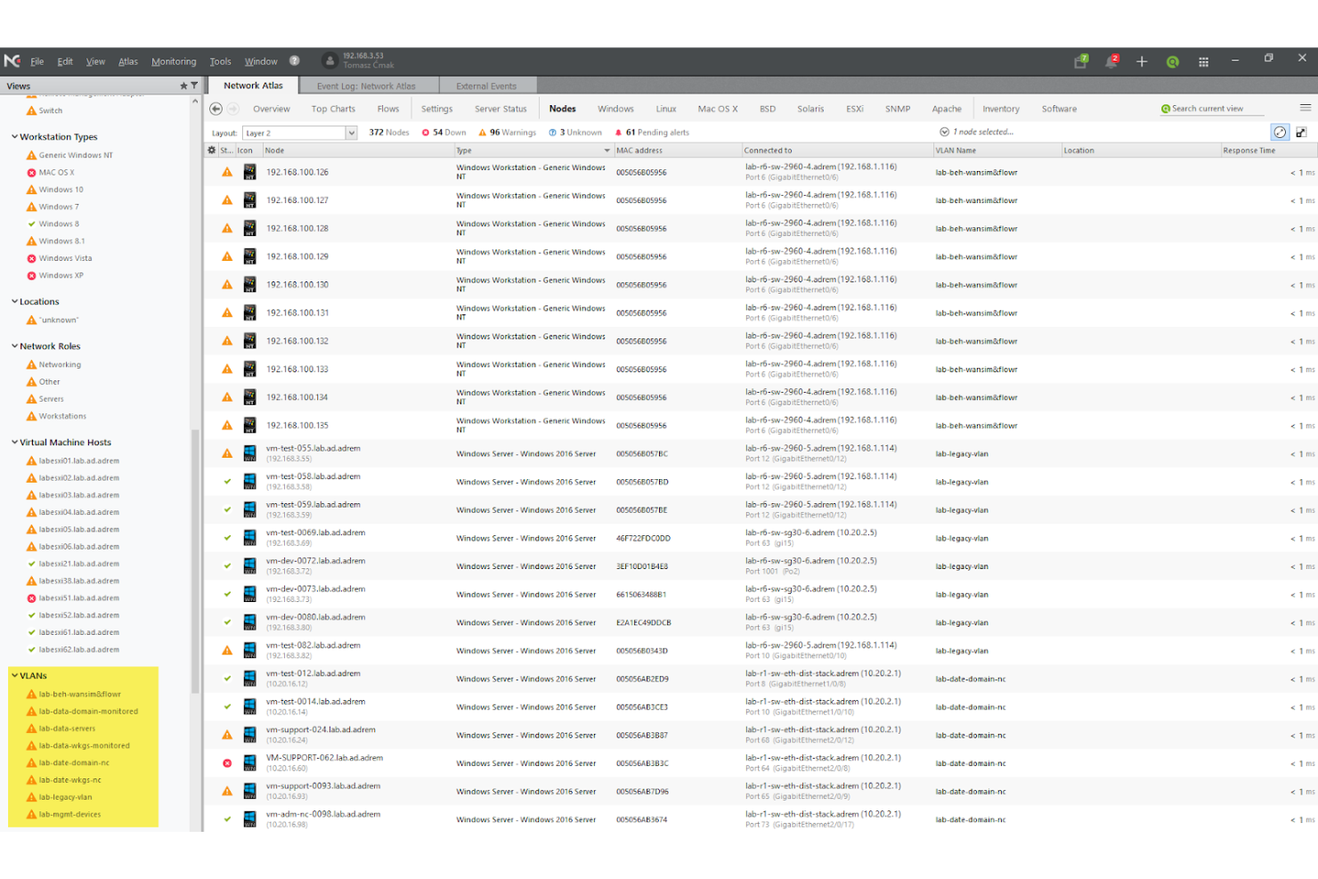 NetCrunch screenshot - 10 Beste Netzwerk-Mapping-Tools im Test 2026
