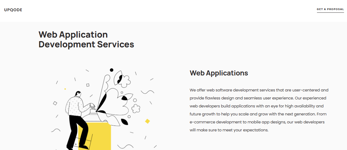 UPQODE screenshot - 10 meilleures entreprises de développement d’applications web évaluées en 2026
