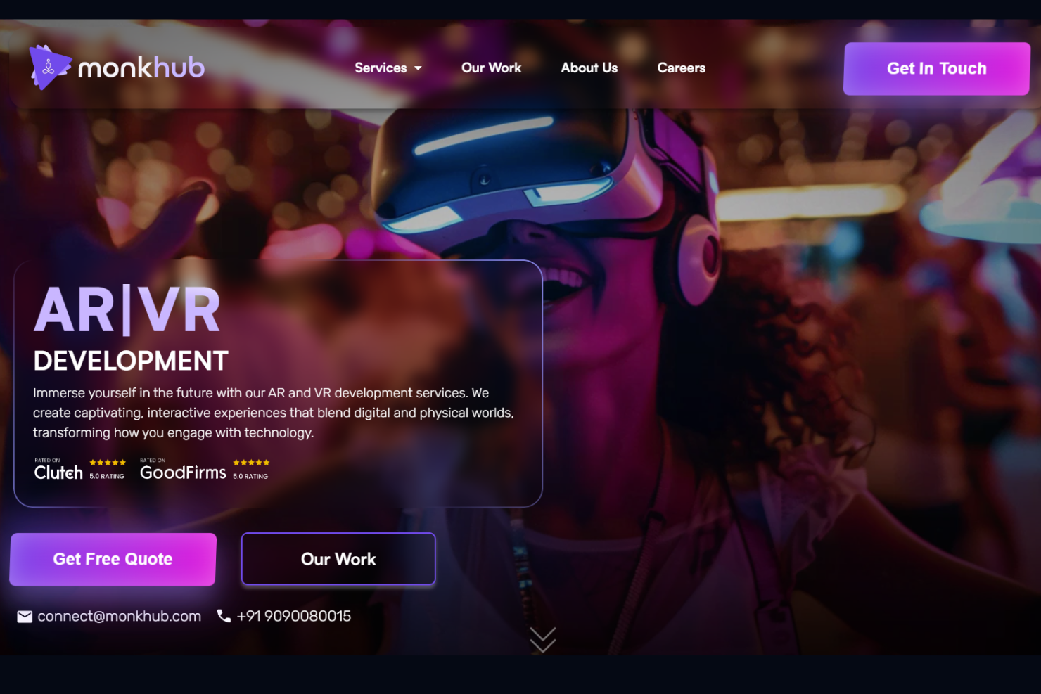 Monkhub Innovations screenshot - 10 beste Unternehmen für die Entwicklung von AR-Apps im Jahr 2026 bewertet