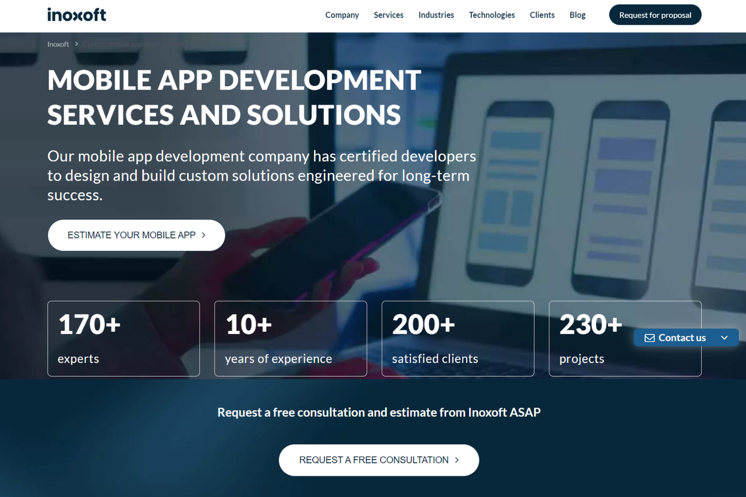 INOXOFT screenshot - 10 meilleures entreprises américaines de développement d’applications mobiles en 2026