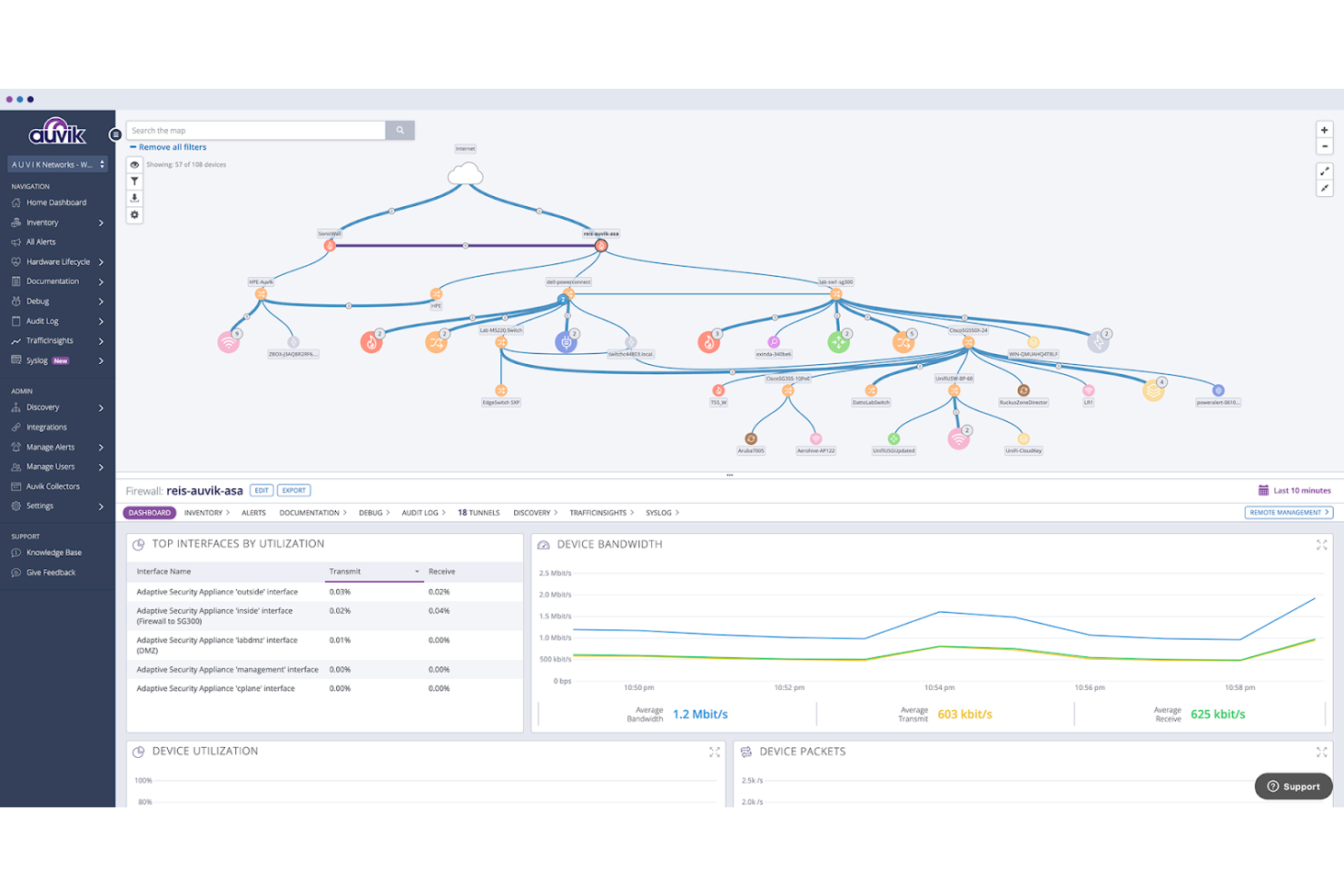 Auvik screenshot - 10 Beste Netzwerk-Mapping-Tools im Test 2026