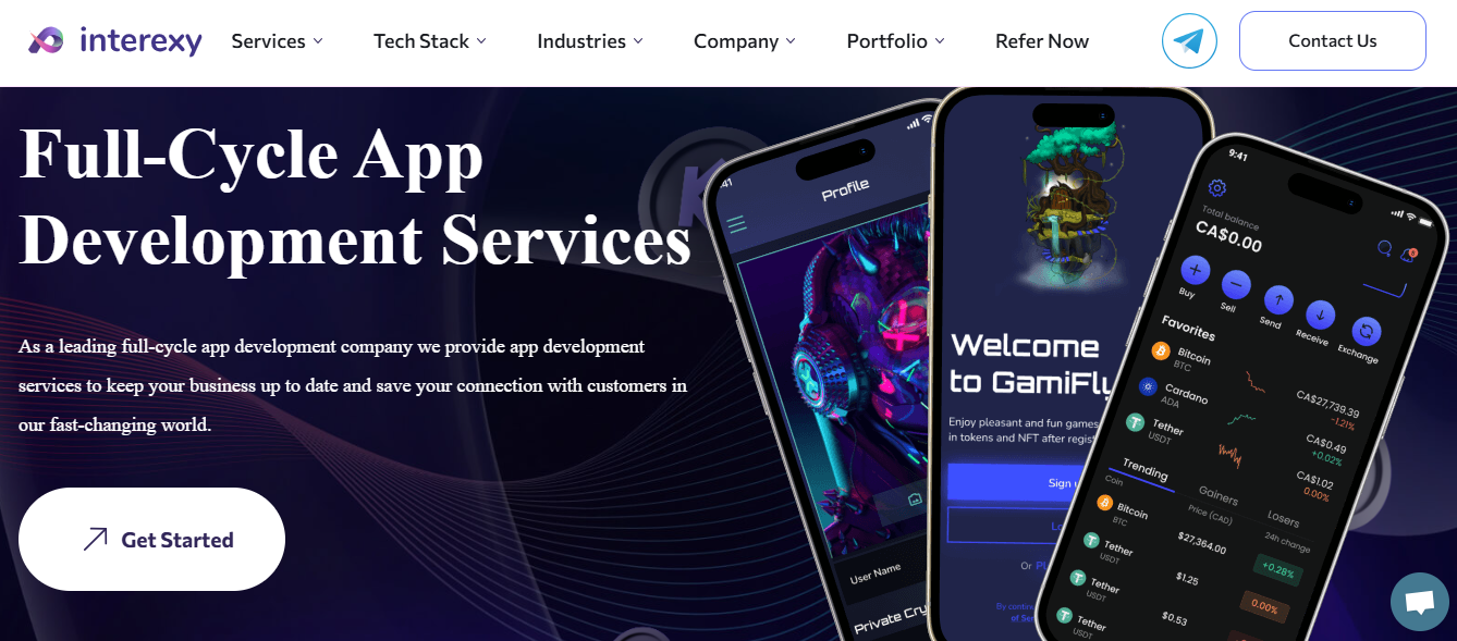 Interexy screenshot - 10 Meilleurs Services de Développement d’Applications Multiplateformes en 2026