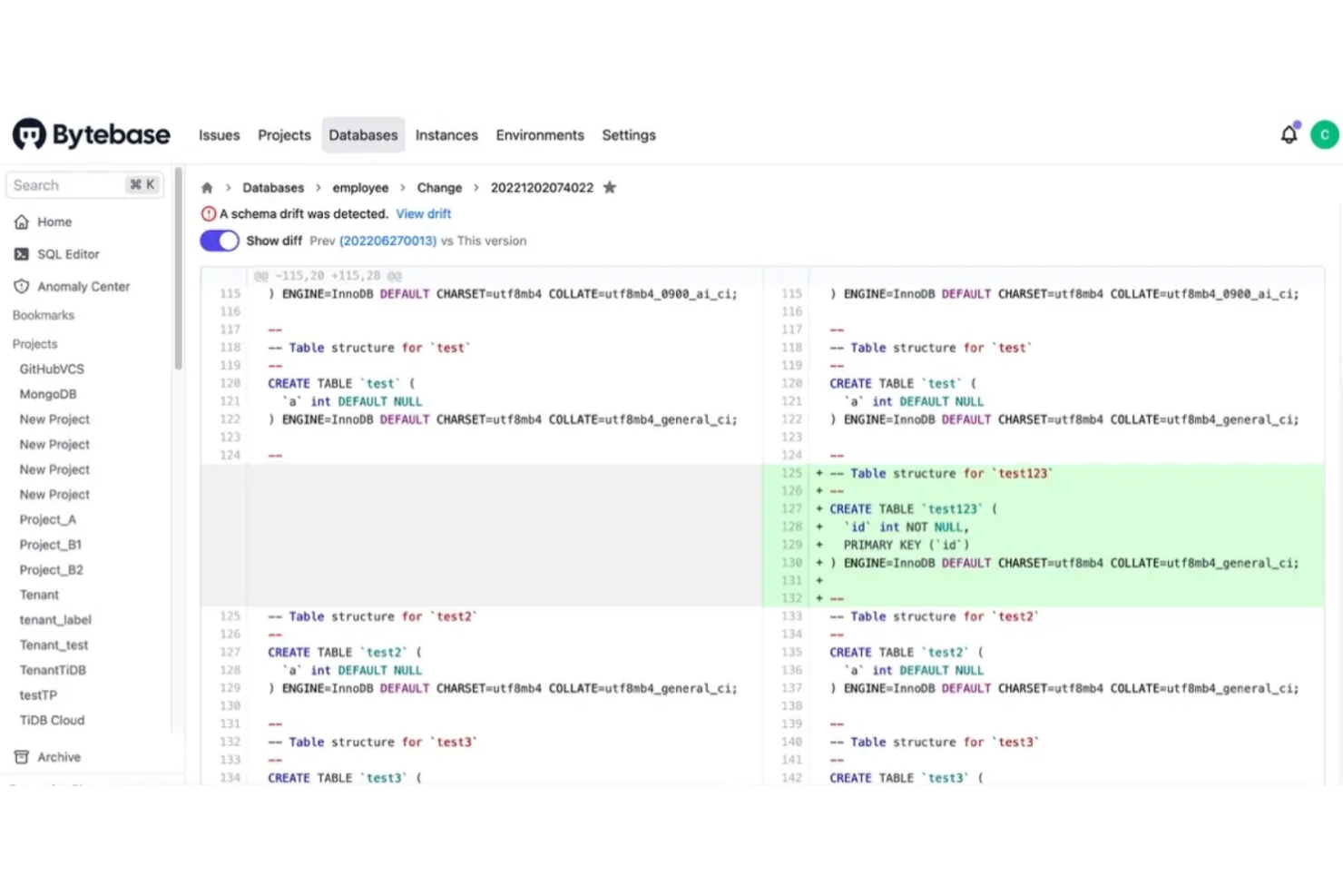 Bytebase screenshot - 10 Meilleurs Outils DevOps pour Bases de Données Passés en Revue en 2026