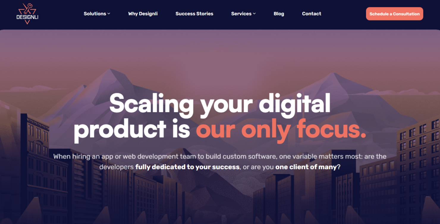 Designli screenshot - 10 meilleures entreprises américaines de développement d’applications mobiles en 2026