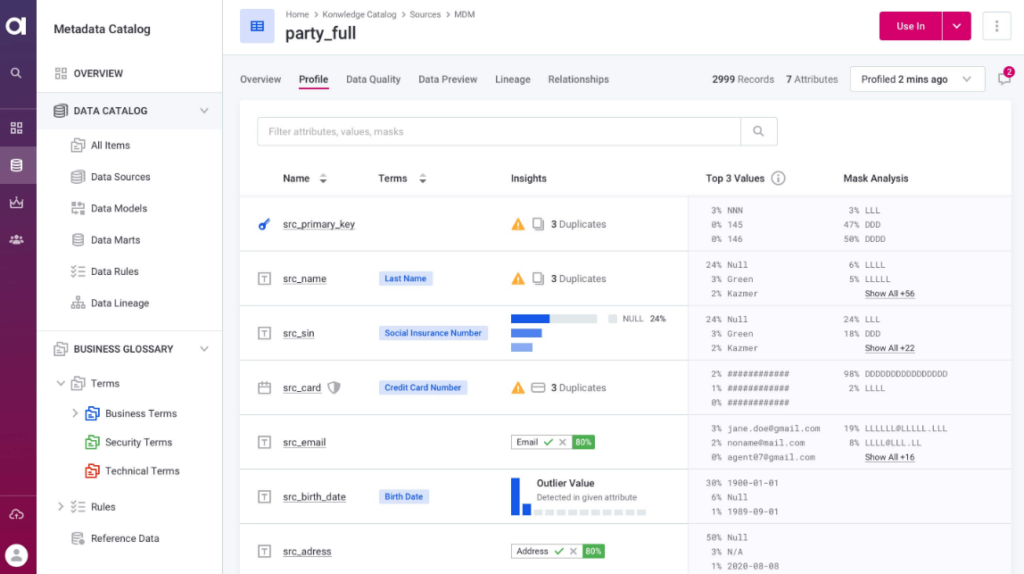 Ataccama ONE screenshot - 10 Beste Data Mapping Software Im Test 2026