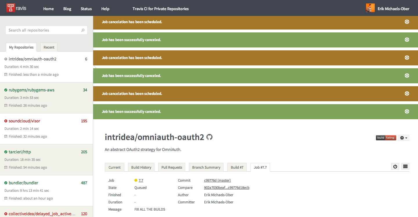 Travis CI screenshot - 10 Beste AWS DevOps-Tools Im Test 2026
