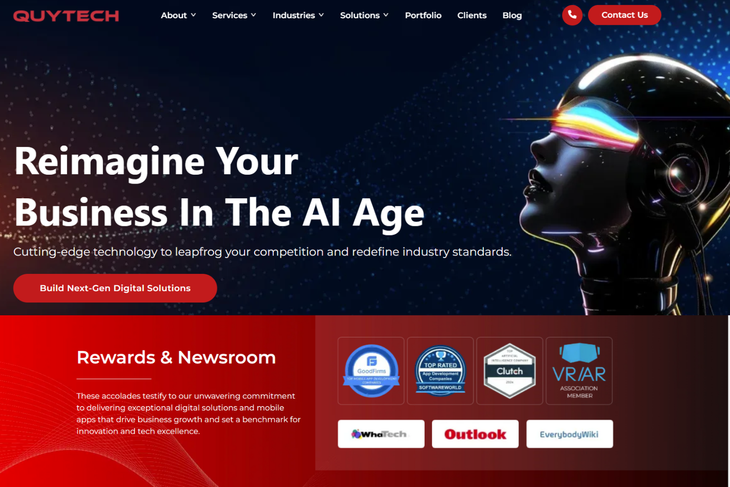 Quytech screenshot - 10 meilleures entreprises de développement d’applications iPad examinées en 2026