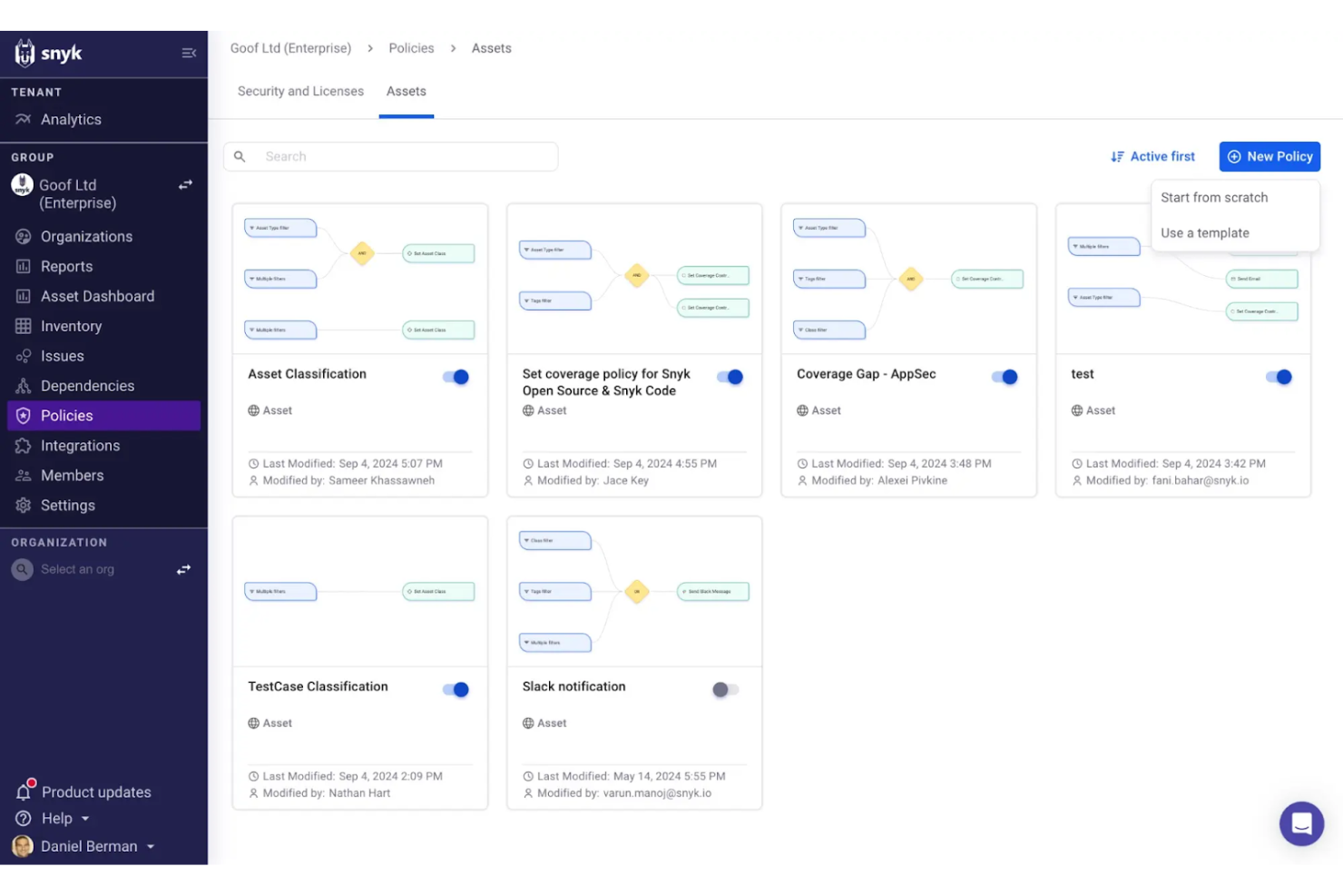 Snyk screenshot - 10 Beste DevOps-Sicherheitswerkzeuge im Test 2026