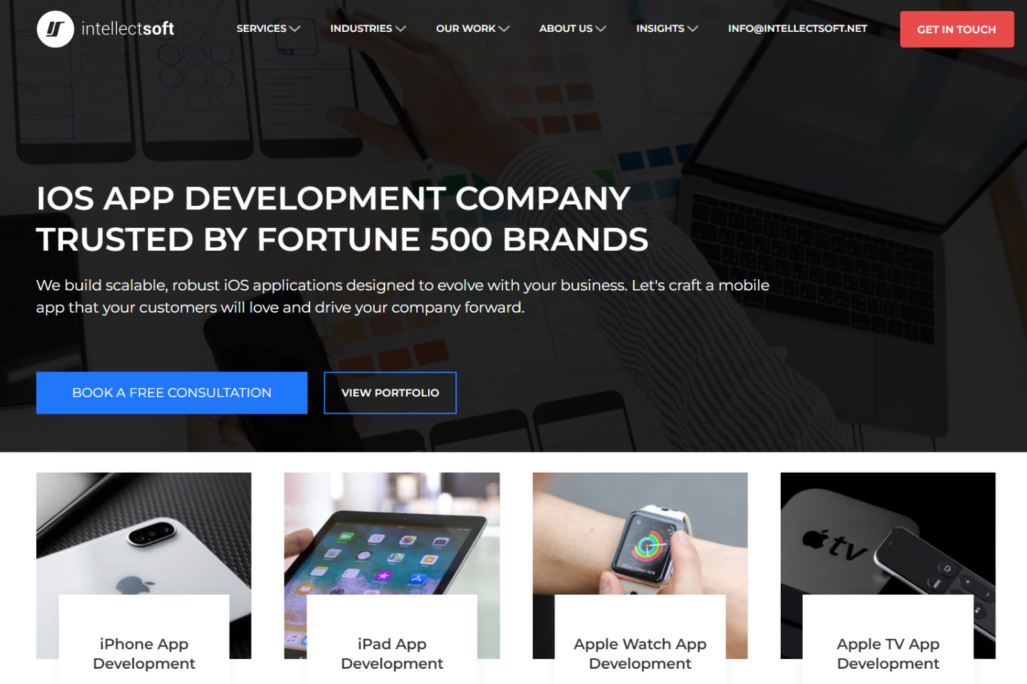 Intellectsoft screenshot - 10 meilleures entreprises de développement d’applications iPad examinées en 2026