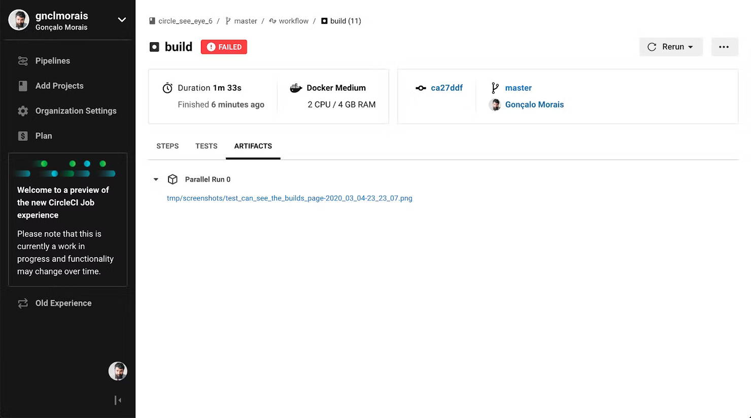 CircleCI screenshot - 10 Meilleurs Outils AWS DevOps Passés en Revue en 2026