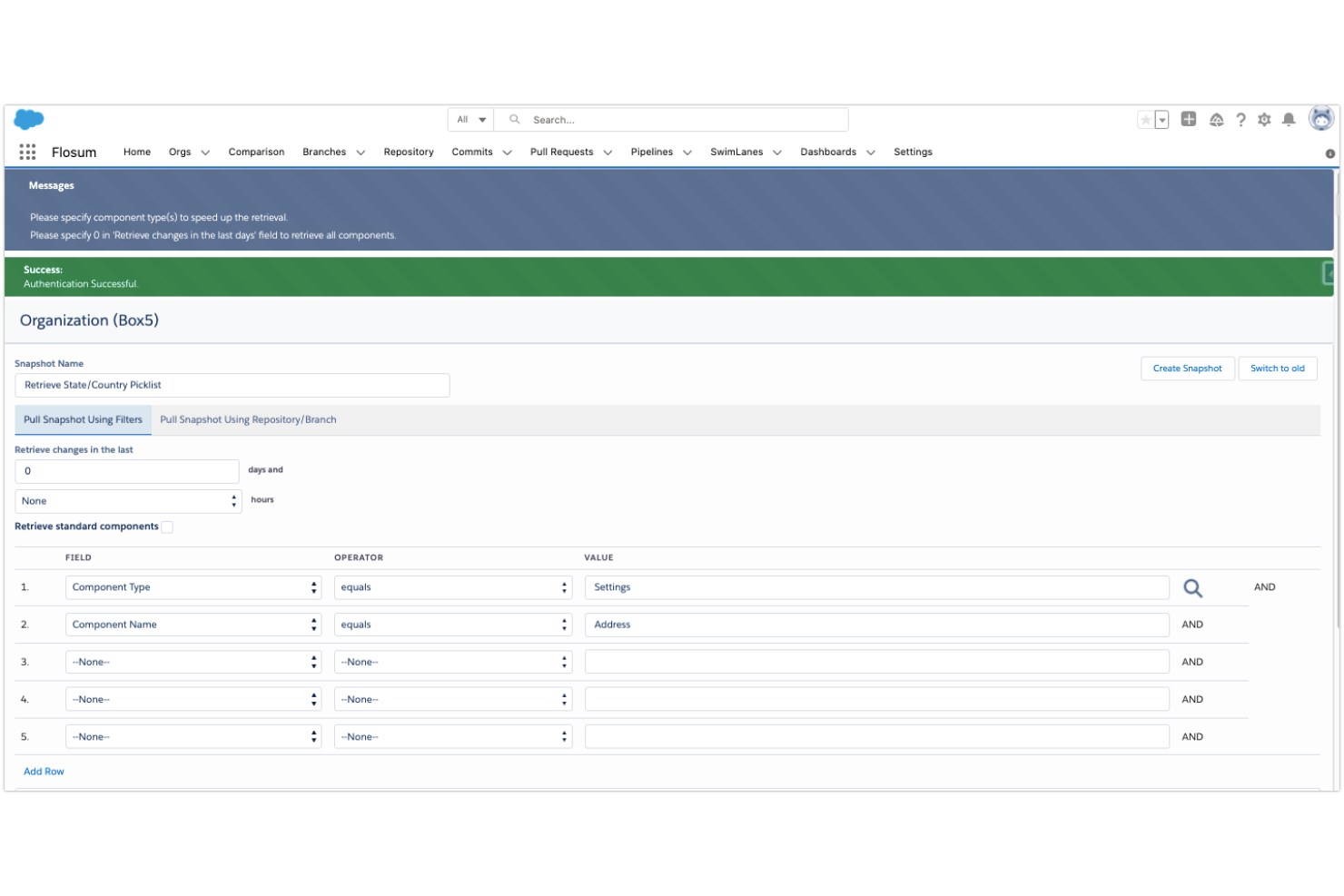 Flosum screenshot - 10 beste DevOps-Tools für Salesforce im Test 2026