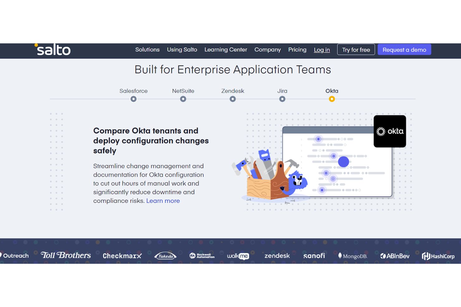 Salto screenshot - 10 meilleurs outils DevOps pour Salesforce évalués en 2026