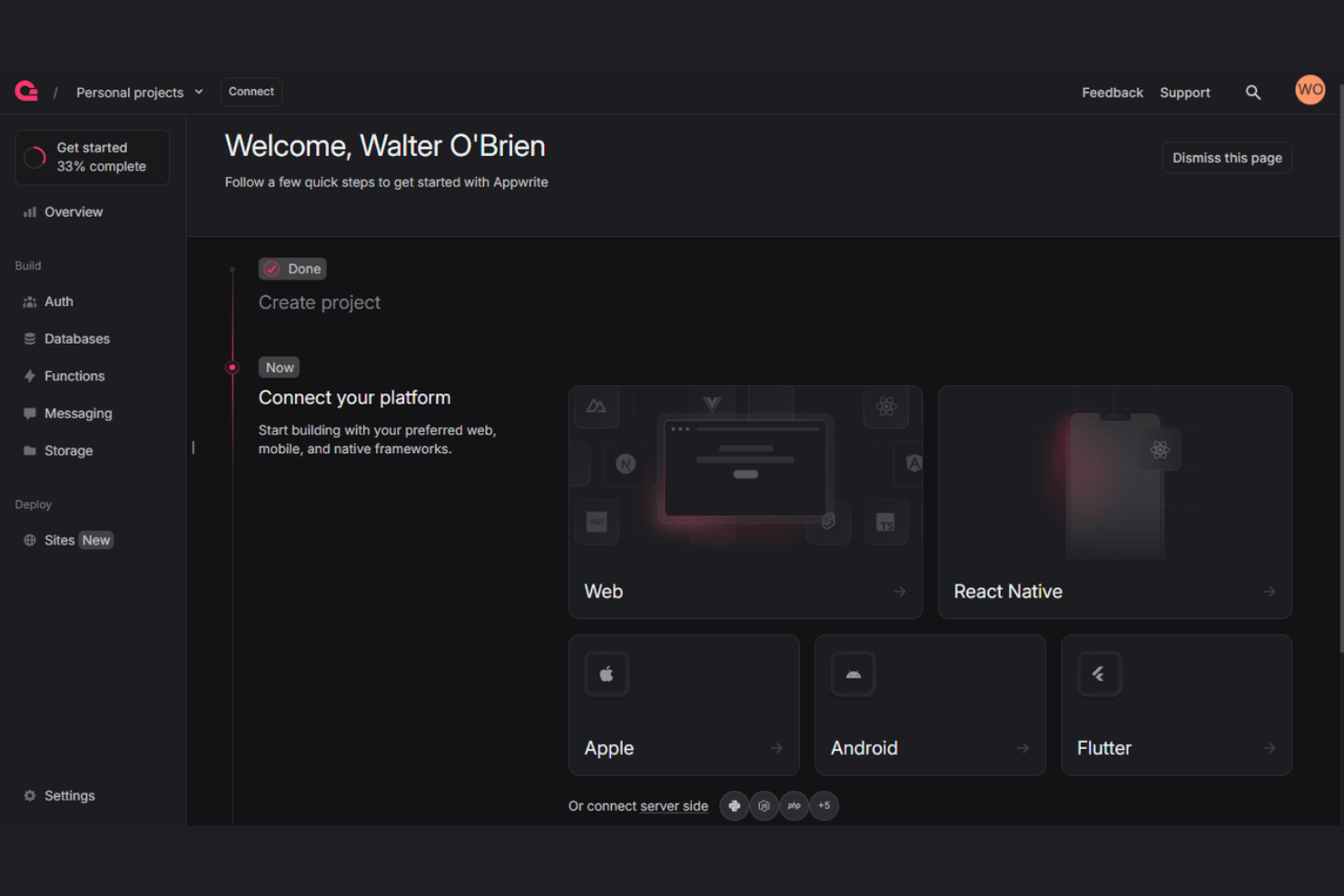 Appwrite screenshot - 18 Beste Firebase-Alternativen für 2026