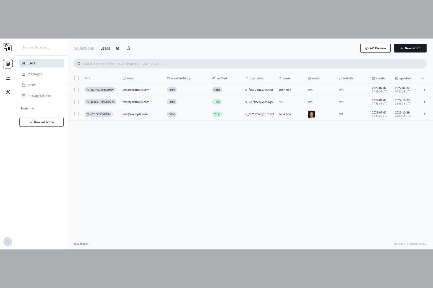 PocketBase screenshot - 18 Beste Firebase-Alternativen für 2026