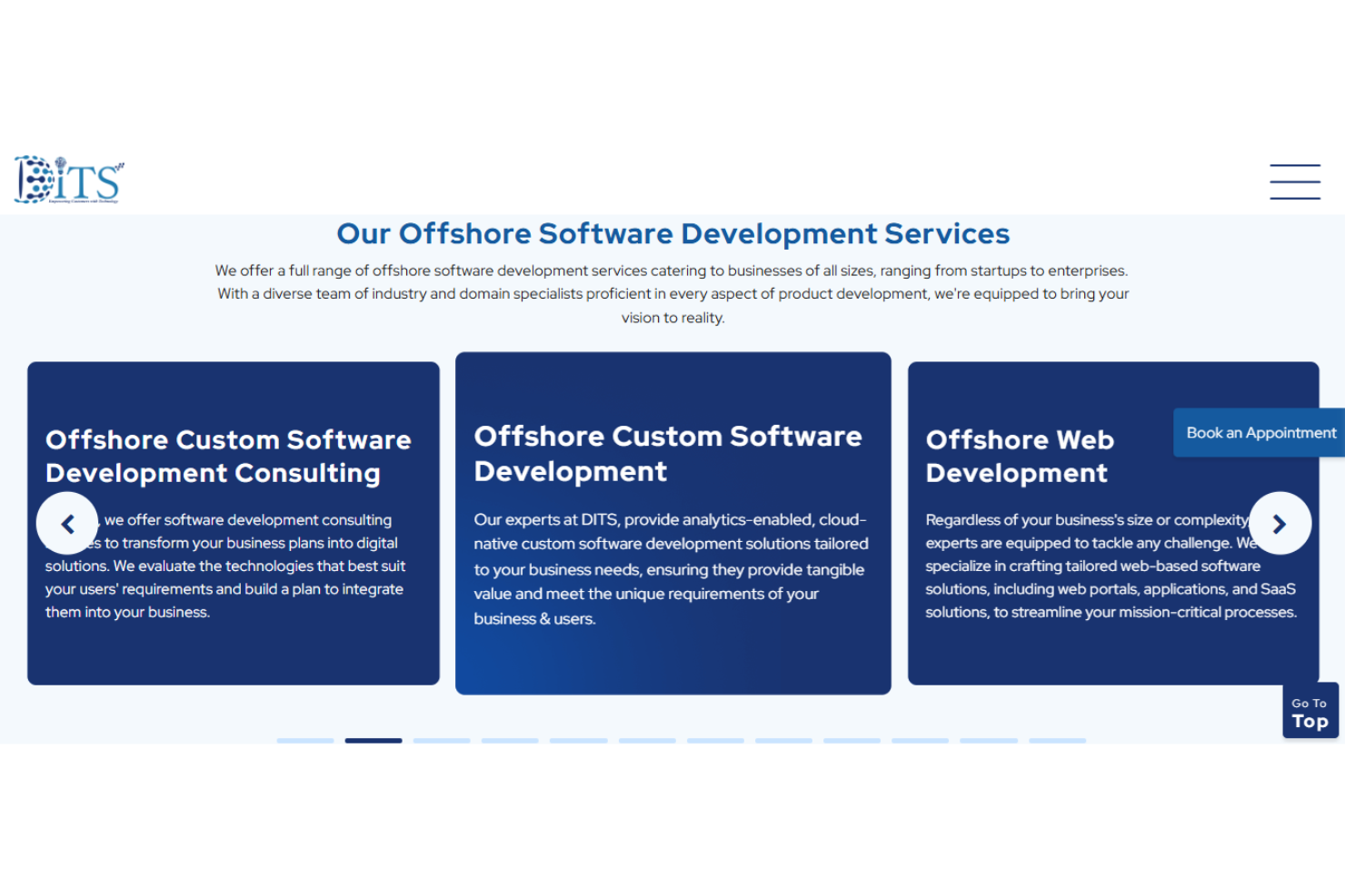 Ditstek Innovations screenshot - 10 meilleures entreprises de développement logiciel offshore en 2026