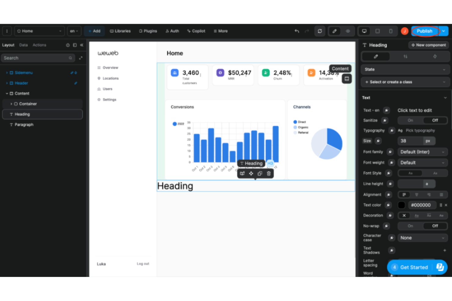 WeWeb screenshot - 10 Beste No-Code-App-Builder im Test 2026
