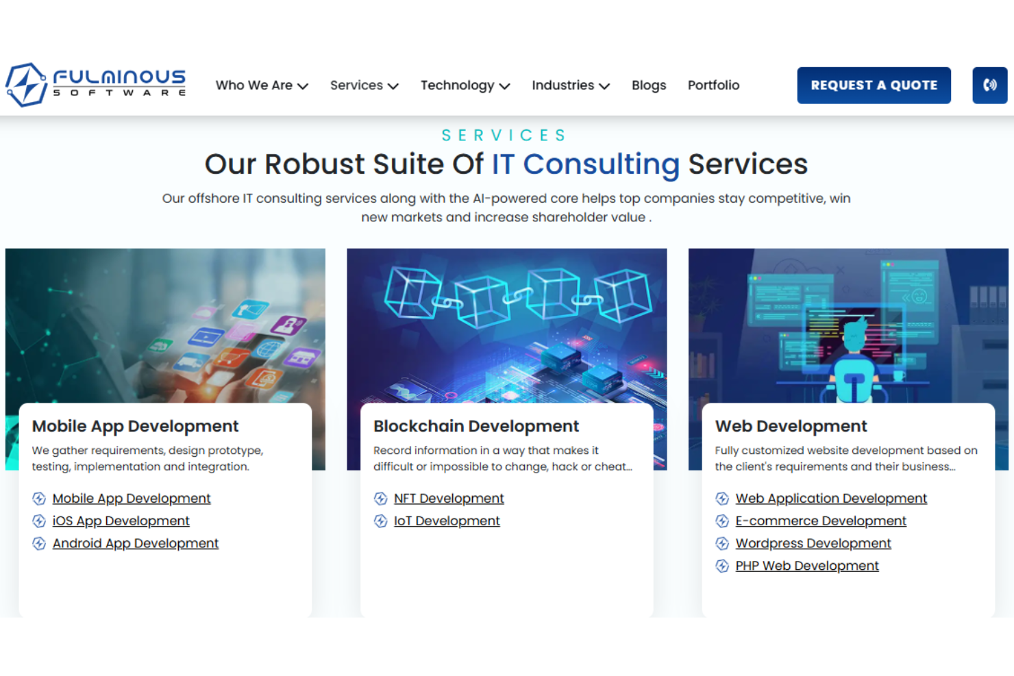 Fulminous Software screenshot - 10 meilleures entreprises de développement logiciel offshore en 2026