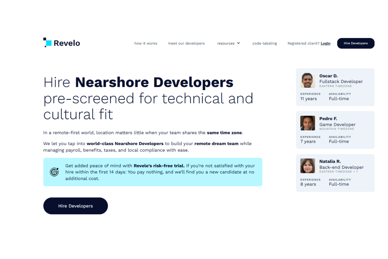 Revelo screenshot - 10 meilleures entreprises de développement logiciel nearshore en 2026