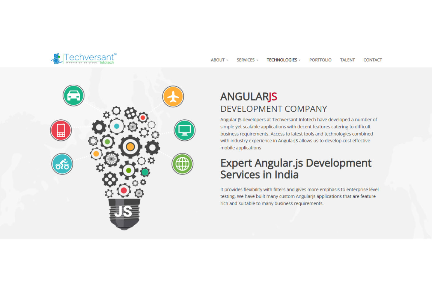 Techversant Infotech screenshot - 10 Meilleurs Services de Développement Angular en 2026