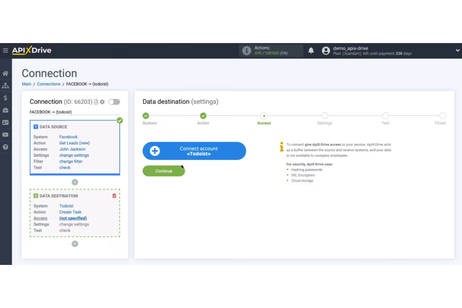 ApiX-Drive screenshot - 10 beste Embedded-iPaaS-Software im Test 2026