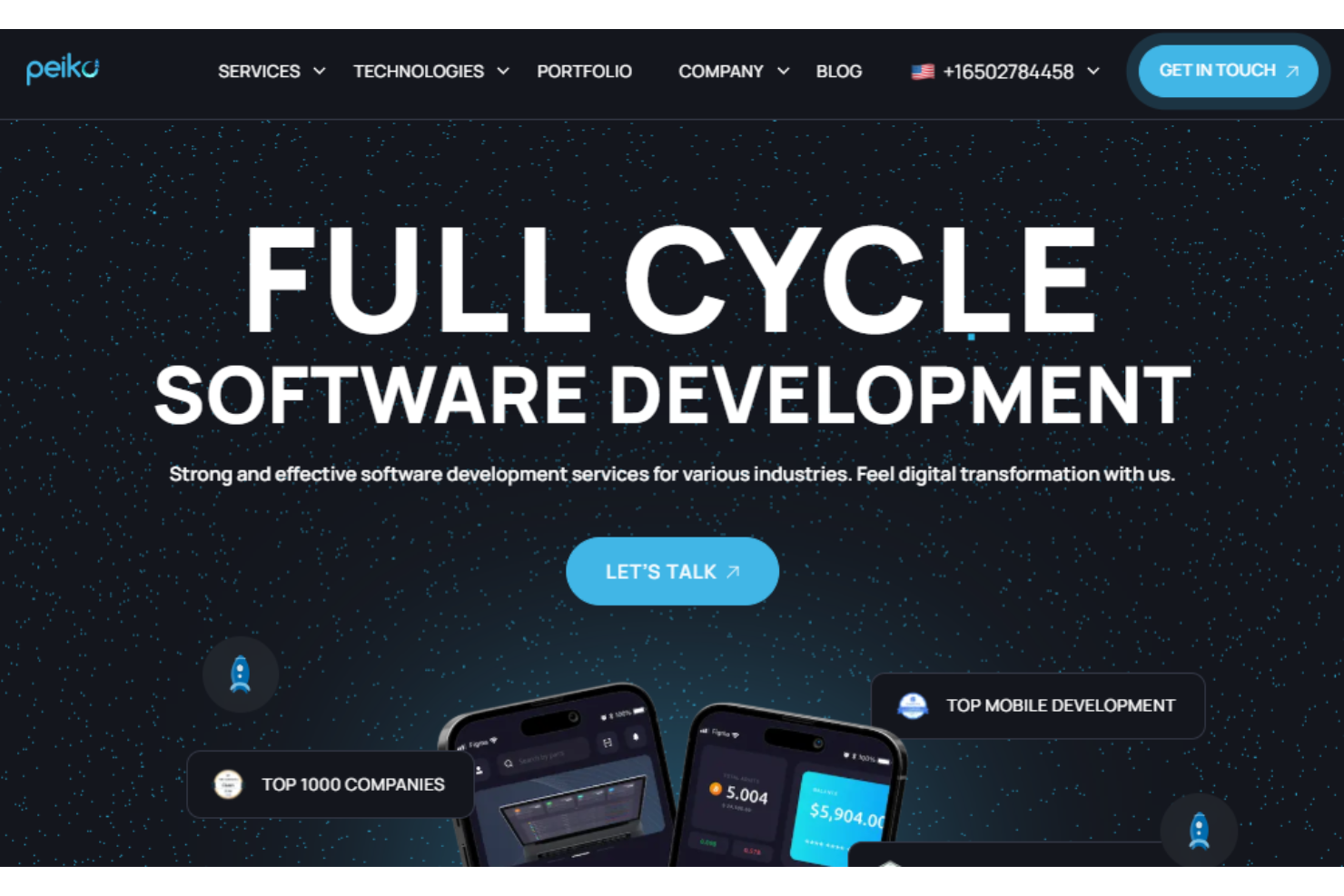 Peiko screenshot - 10 meilleures entreprises de développement logiciel offshore en 2026