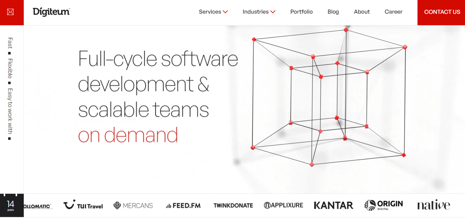 Digiteum screenshot - 10 Meilleures Entreprises de Développement d’Applications Mobiles Sur Mesure en 2026