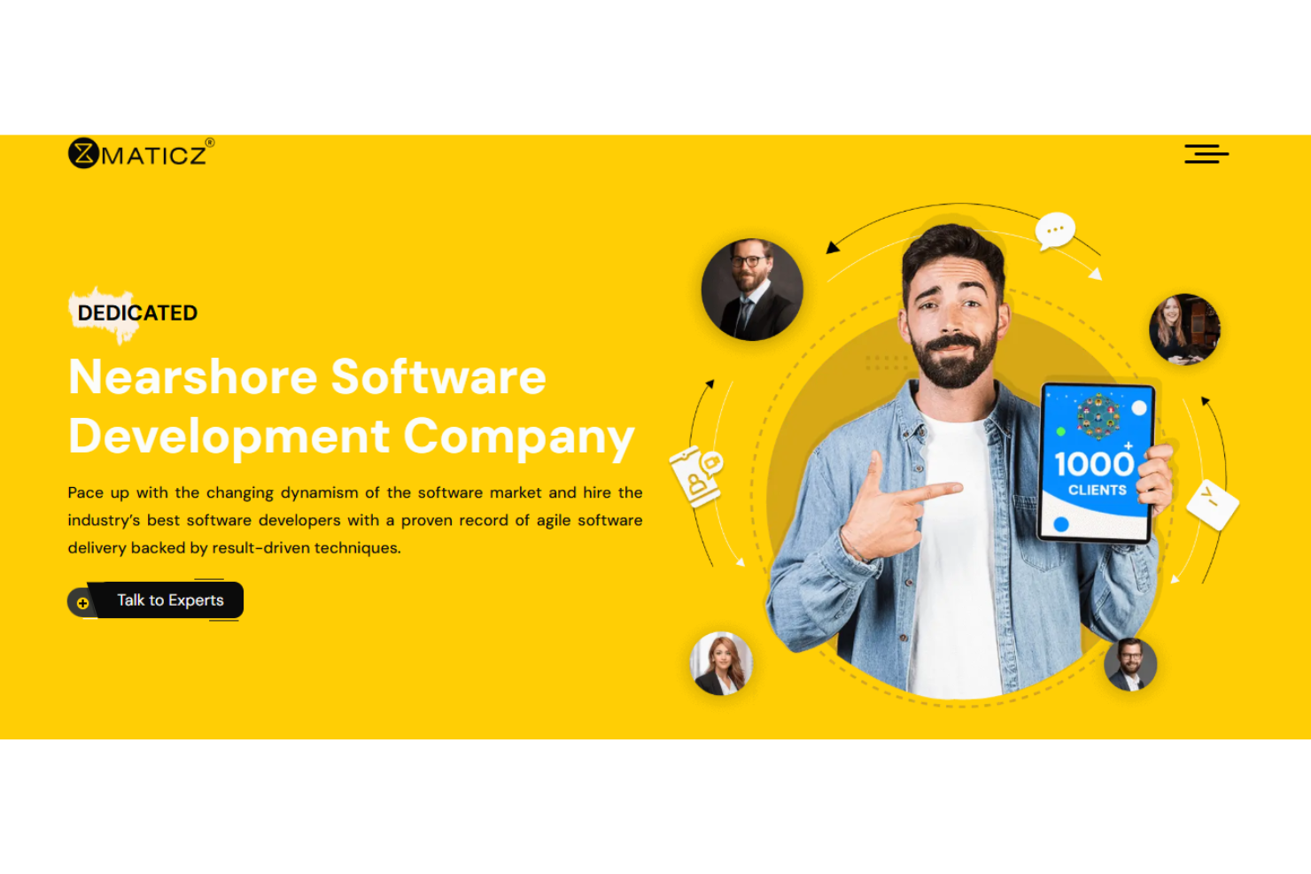 Maticz screenshot - 10 meilleures entreprises de développement logiciel nearshore en 2026