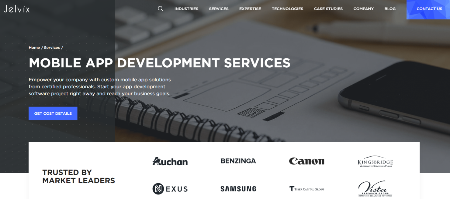 Jelvix screenshot - 10 Beste Individuelle Mobile App-Entwicklungsfirmen im Jahr 2026