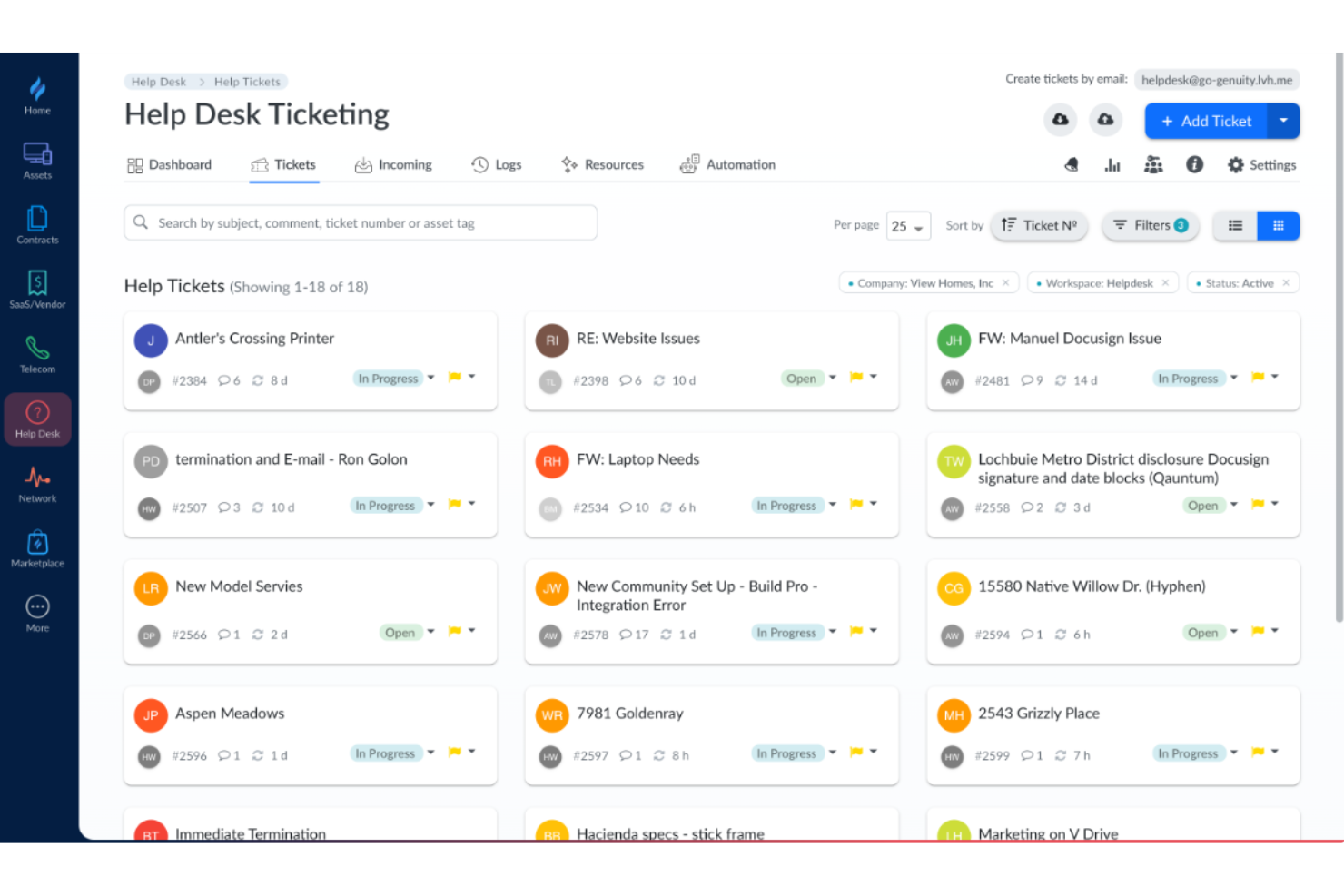Genuity screenshot - 10 meilleures plateformes de gestion SaaS passées en revue en 2026