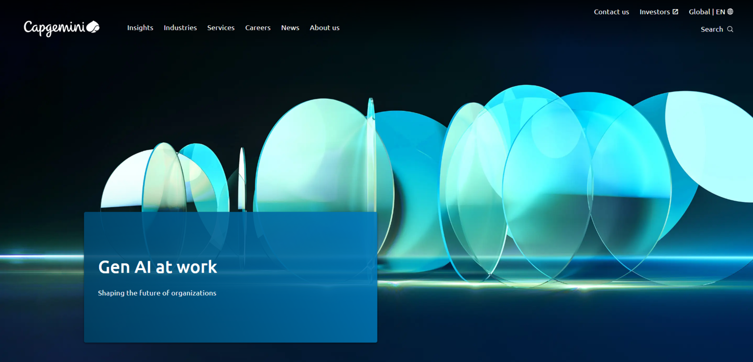 Capgemini screenshot - 10 beste IT-Outsourcing-Agenturen im Test 2026