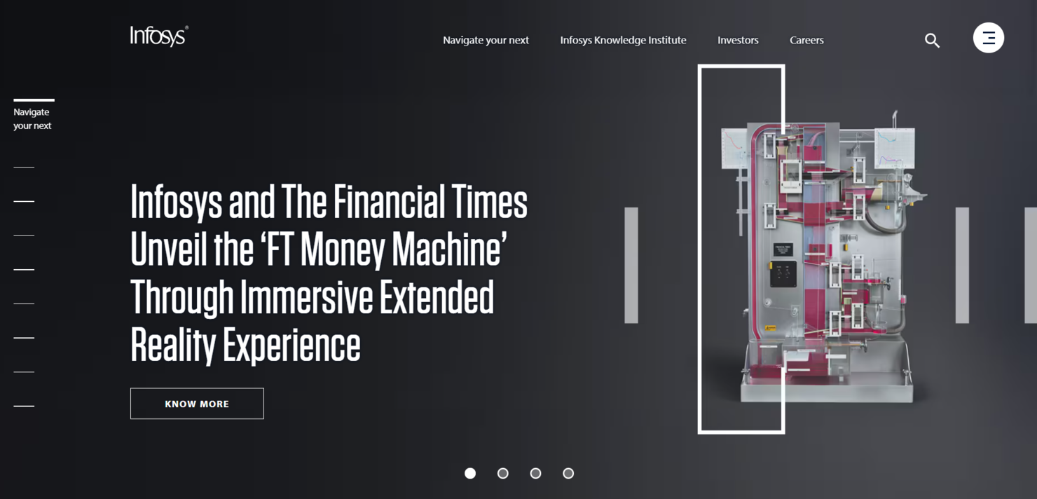 Infosys screenshot - 10 Meilleures Agences d’Externalisation Informatique Passées en Revue en 2026