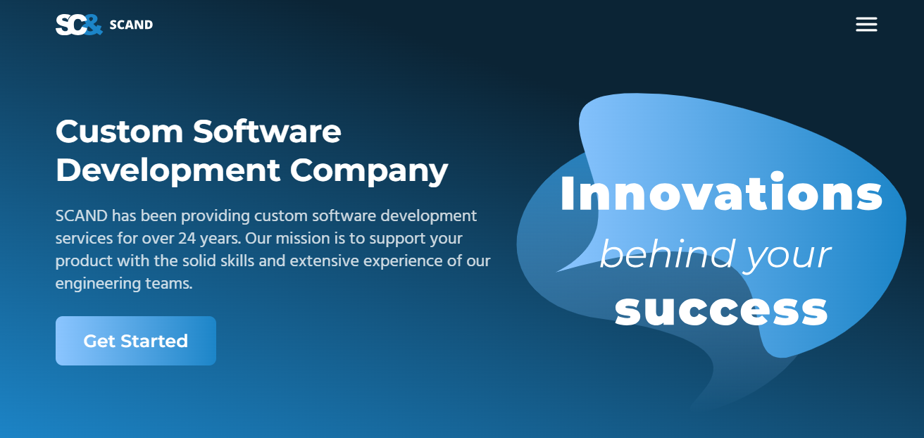SCAND screenshot - 10 meilleures entreprises de développement logiciel évaluées en 2026