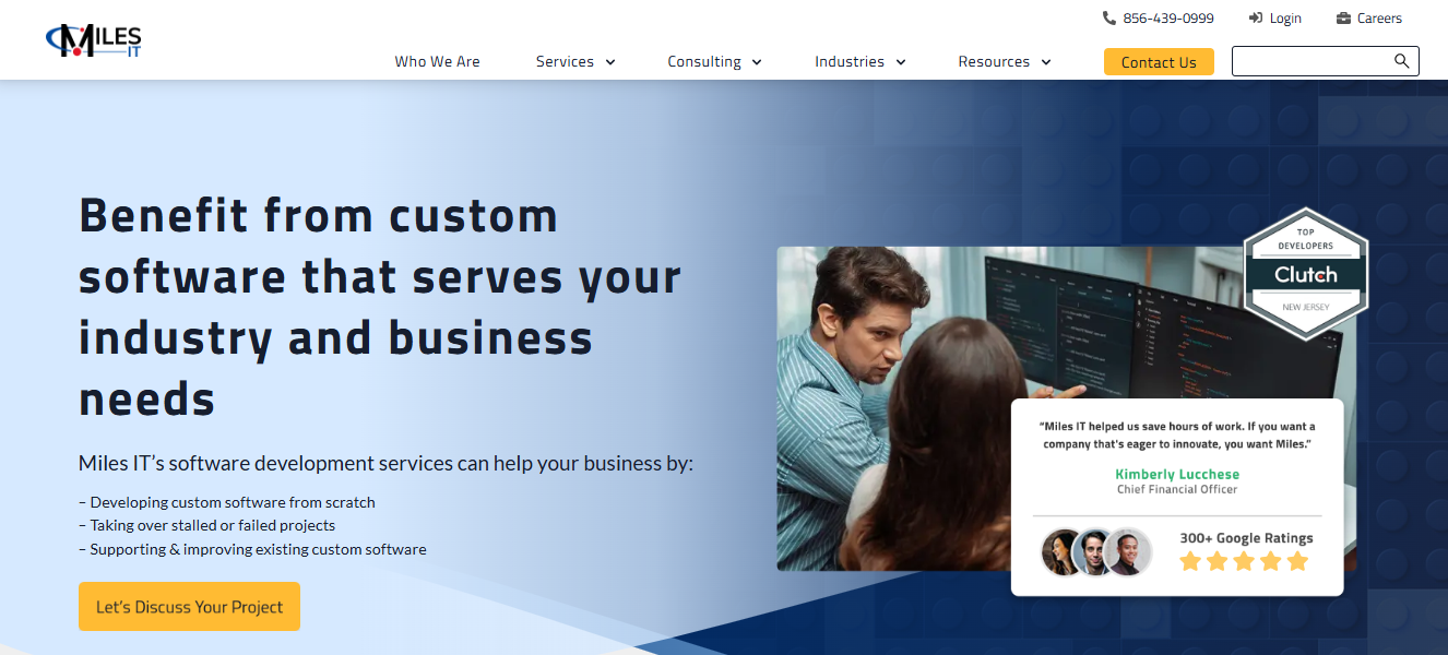 Miles IT screenshot - 10 meilleures entreprises de développement logiciel évaluées en 2026