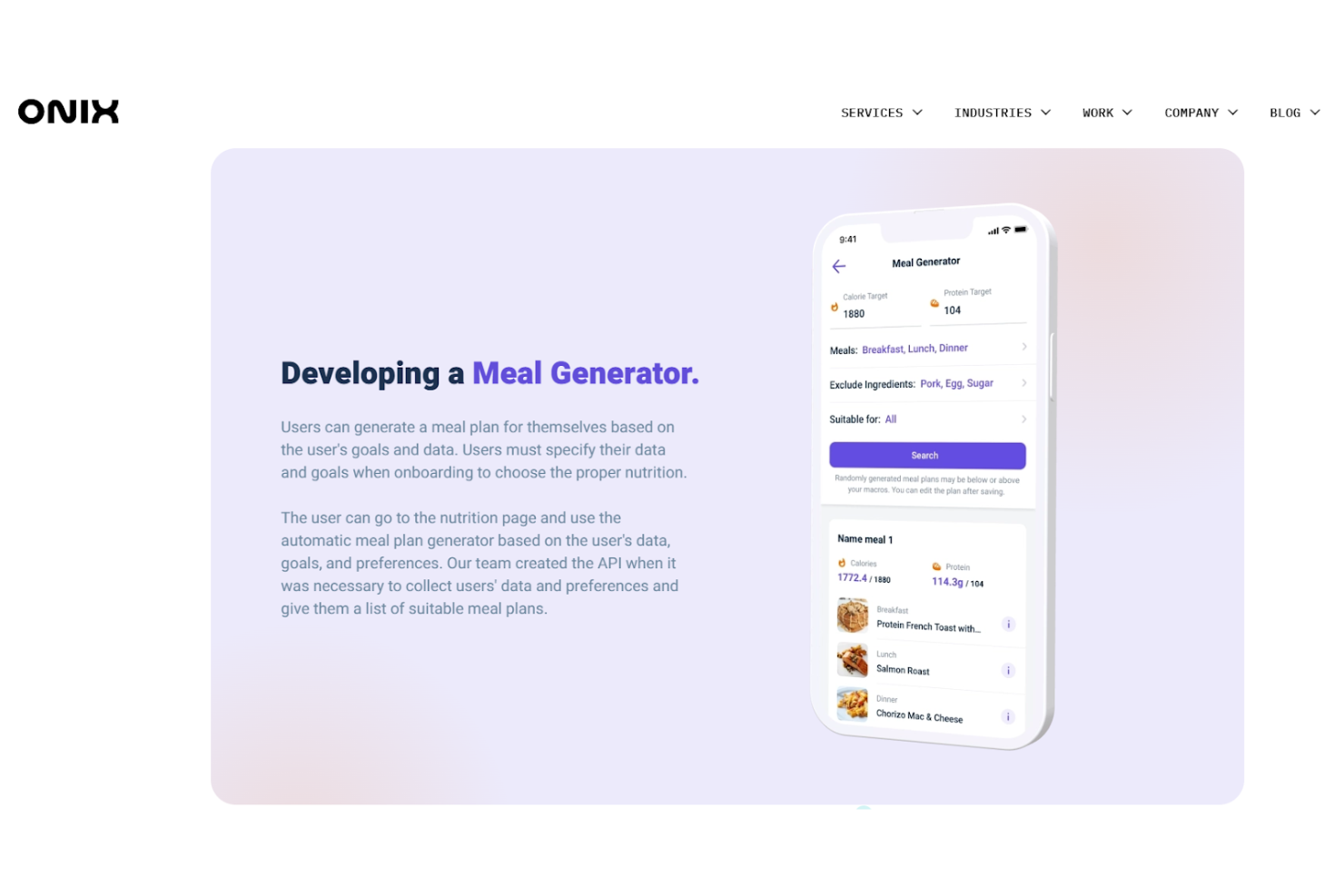 ONIX screenshot - 10 beste Unternehmen für Android-App-Entwicklung im Test 2026