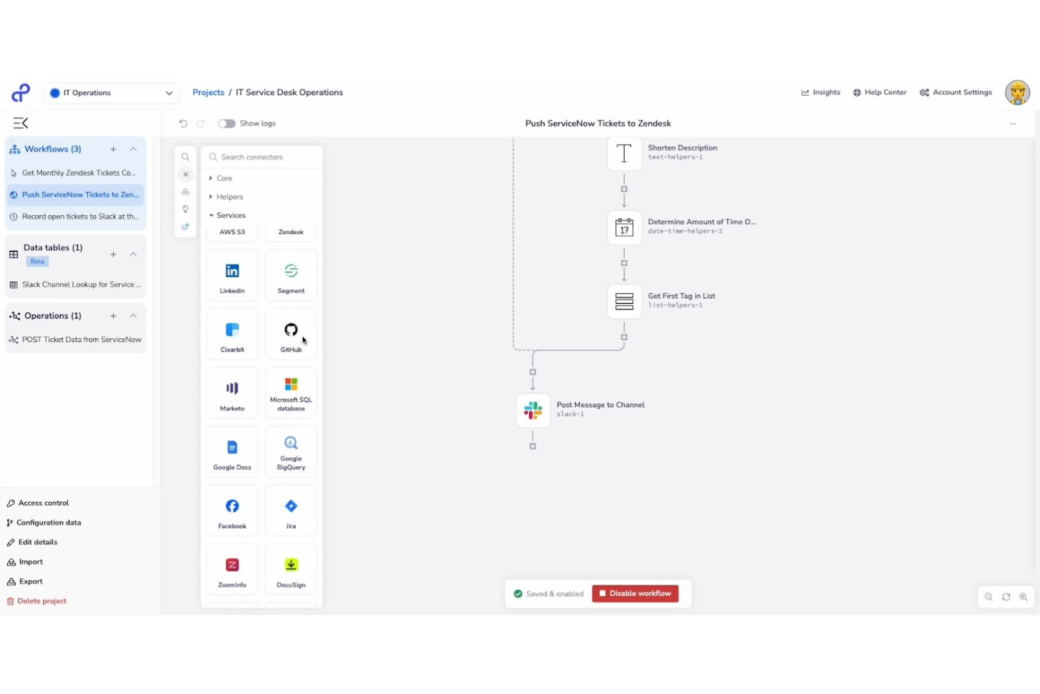 Tray screenshot - 1 meilleures plateformes d’intégration SaaS évaluées en 2026