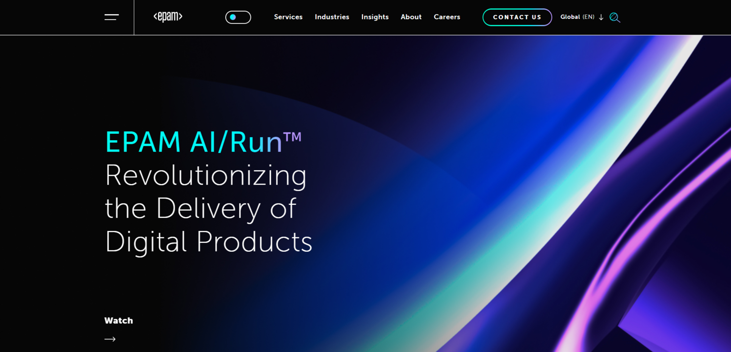 EPAM Systems screenshot - 10 Meilleures Agences d’Externalisation Informatique Passées en Revue en 2026