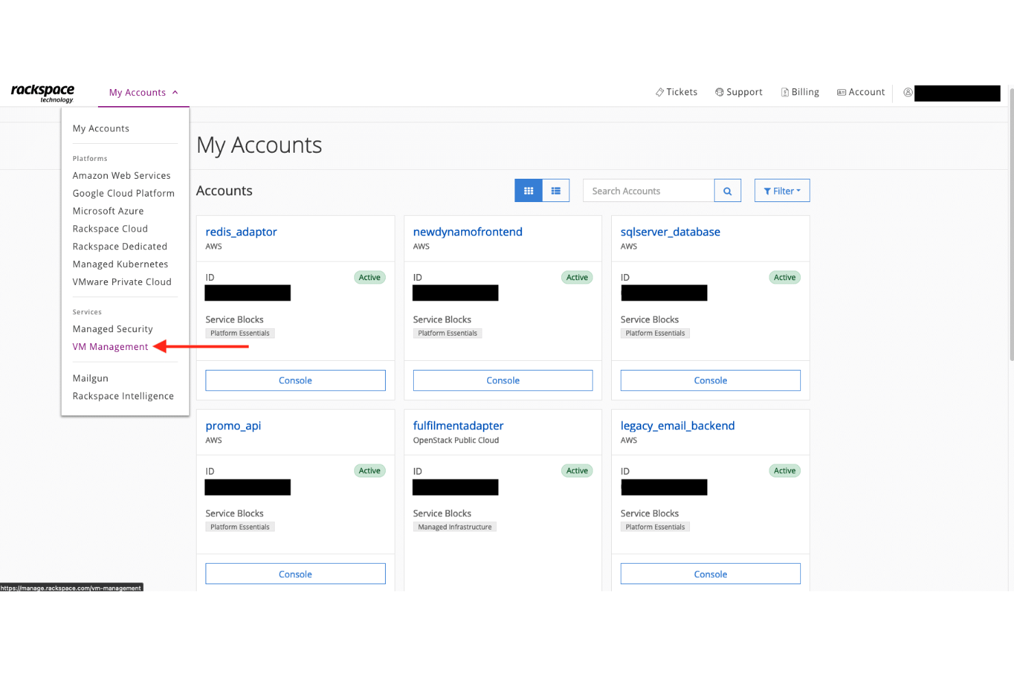 Rackspace screenshot - 10 beste IaaS-Anbieter für das Outsourcing von Infrastruktur 2026