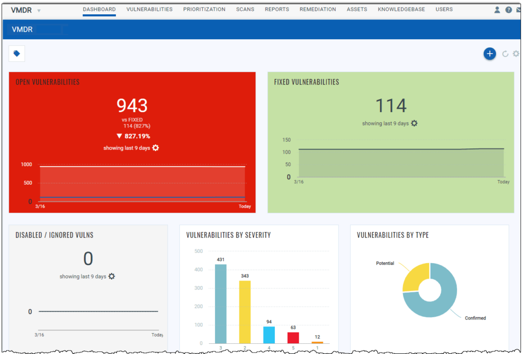 Qualys VMDR screenshot - 10 Beste Tools für Schwachstellenmanagement im Test 2026