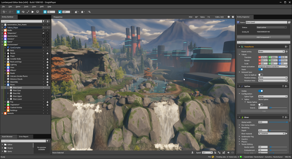 Amazon Lumberyard screenshot - 10 beste VR-Engines für immersive Erlebnisse im Jahr 2026